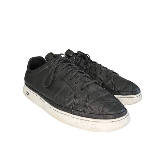 Mens UGG Cali Sneaker Low Leather Sneakers Size 11.5 Black White - Picture 3 of 6